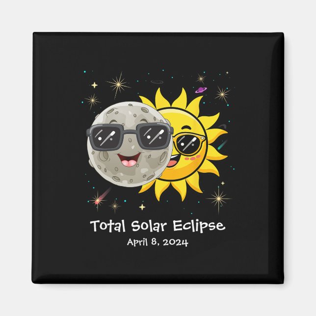 Imã Solar Eclipse 2024 Cute Solar Eclipse Kids Boys Gi (Frente)