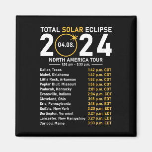 Imã Solar Eclipse 2024 Estado Turnê na América do Nort