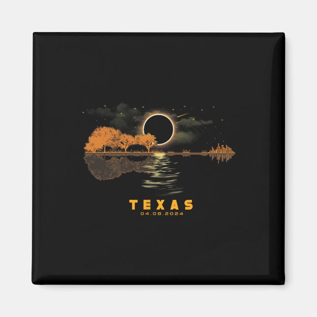 Imã Solar Eclipse 2024 Guitar 04.08.24 Totalidade Texa (Frente)