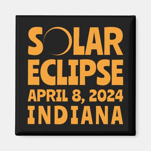 Imã Solar Eclipse 2024 Indiana (Frente)