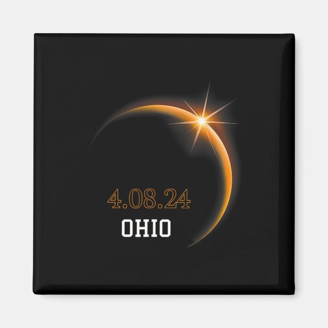 Imã Solar Eclipse 2024 Ohio Totality Primavera 4.08.24 (Frente)