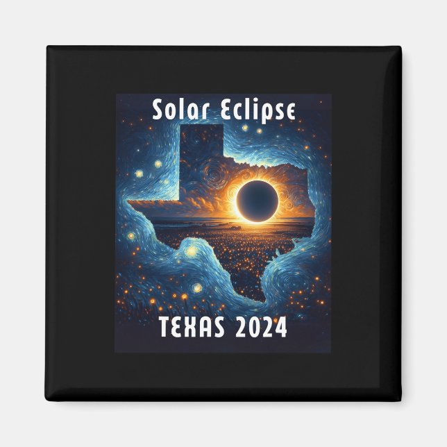 Imã Solar Eclipse 2024 Starry Night (Frente)