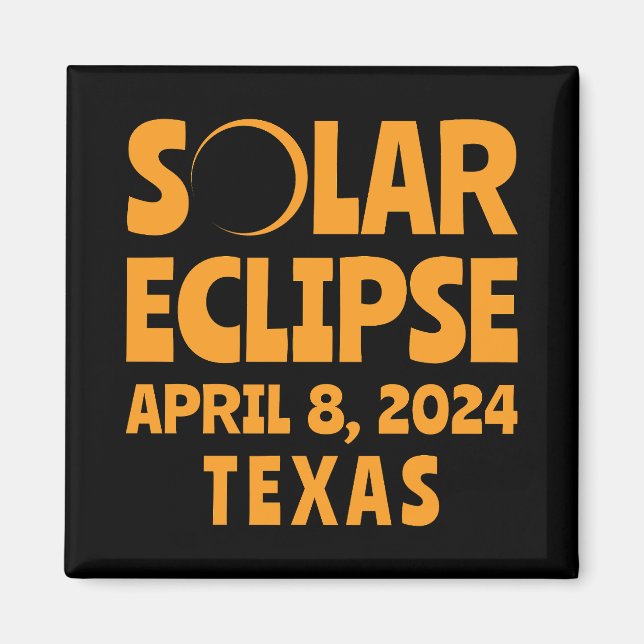 Imã Solar Eclipse 2024 Texas (Frente)