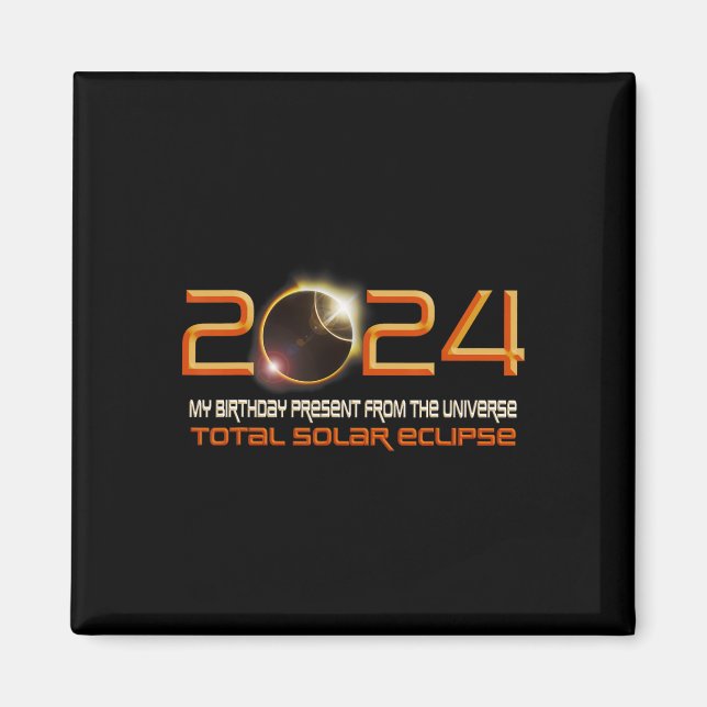 Imã Solar Eclipse Meu Aniversário Presente Dos Univers (Frente)