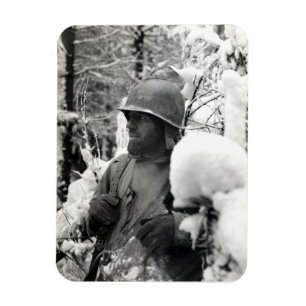 Ímã Soldado Americano WII em Bastogne
