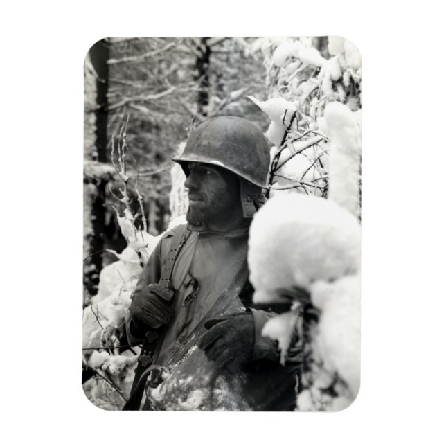 Ímã Soldado Americano WII em Bastogne (Vertical)