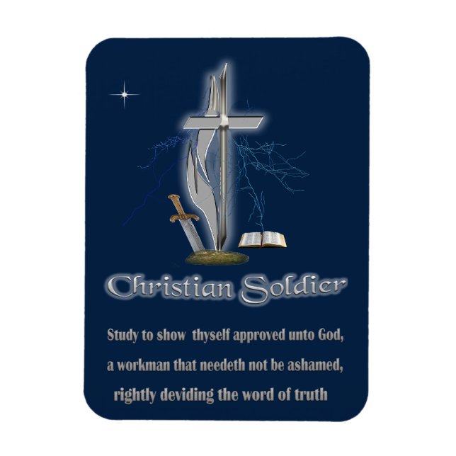 Ímã Soldado Cristão (Vertical)