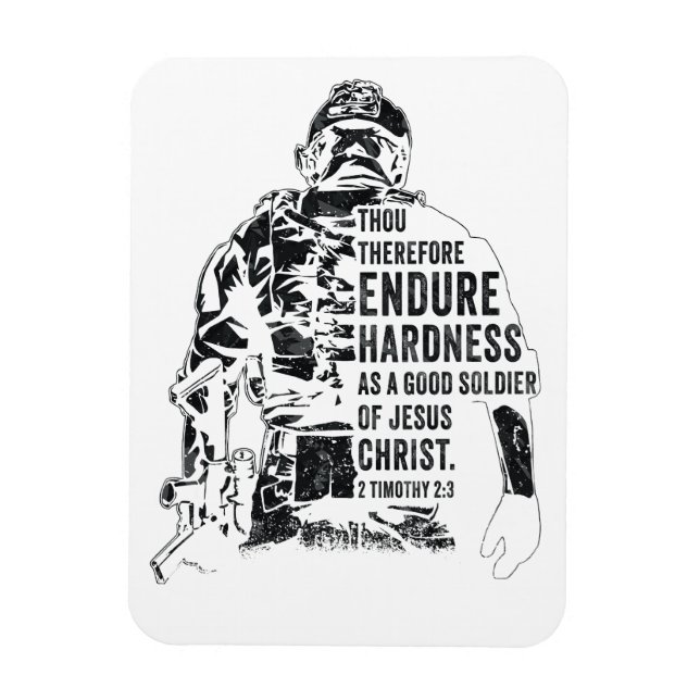 Ímã Soldado de Jesus Cristo - Exército Cristão da Fé (Vertical)