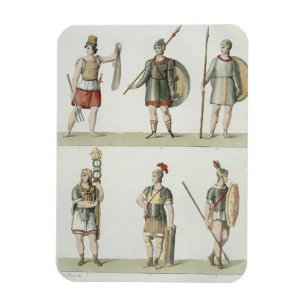 Ímã Soldados romanos, detalhe da placa 2, classe 5 de