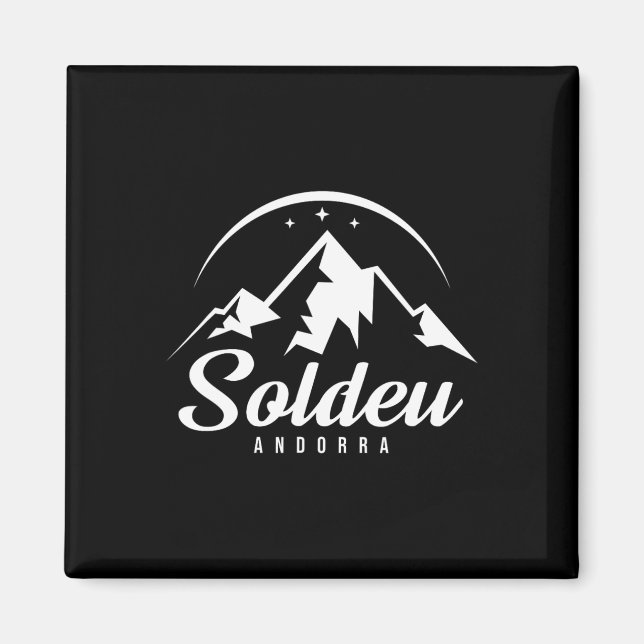 Imã Soldeu Andorra Ski Resort Skibose Snowboard (Frente)
