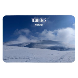 Ímã Solidão de Inverno Pico Nevado Personalizado