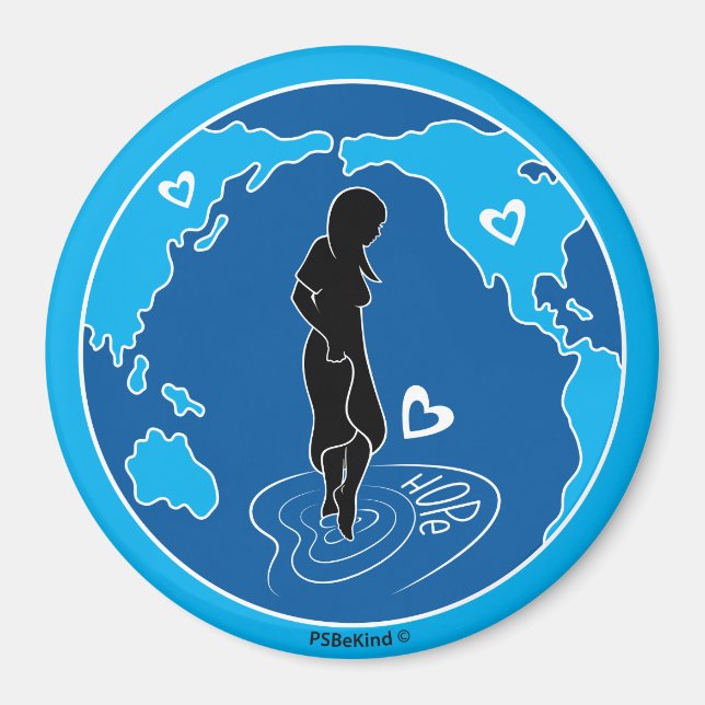 Imã Soluções pacíficas_Round Magnet 3" (Frente)