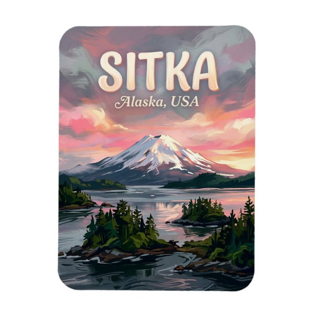 Ímã Som de Sitka Alasca Viagens (Vertical)