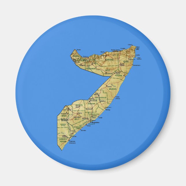 Imã Somalia Map Magnet (Frente)
