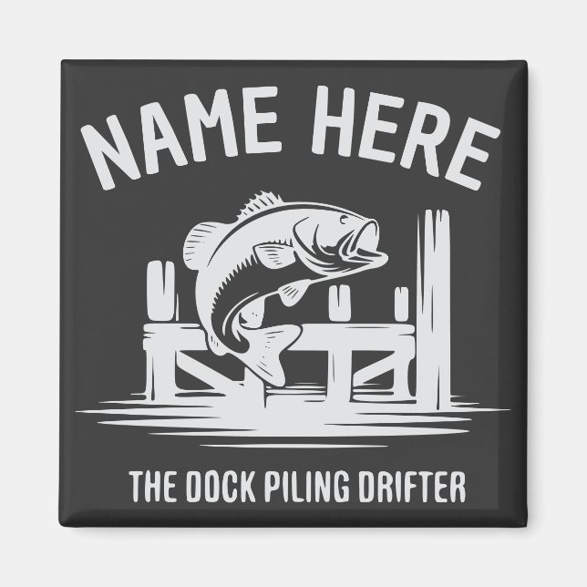 Imã Sombra de Dock com Nome Personalizado de Robalo (Frente)