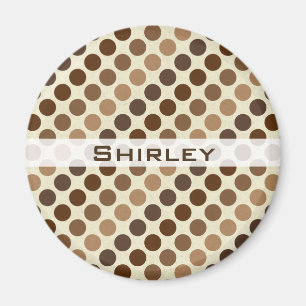 Imã Sombras de Bolinhas castanhas de Shirley Taylor
