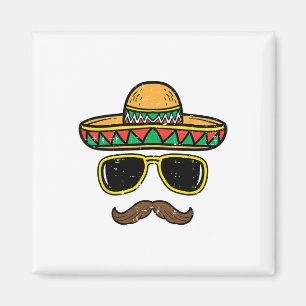 Imã Sombrero Face Cinco De Mayo Partido Fiesta Mexican