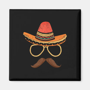 Imã Sombrero Face Cinco De Mayo Partido Fiesta Mexican