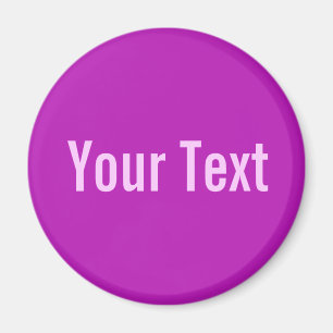Imã SOMENTE COR/magenta + seu texto