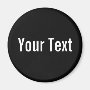 Imã SOMENTE COR/preto + seu texto