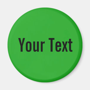 Imã SOMENTE COR/verde de grama + seu texto