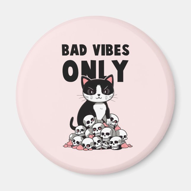 Imã Somente Vibas Más - Gato e Peles (Frente)