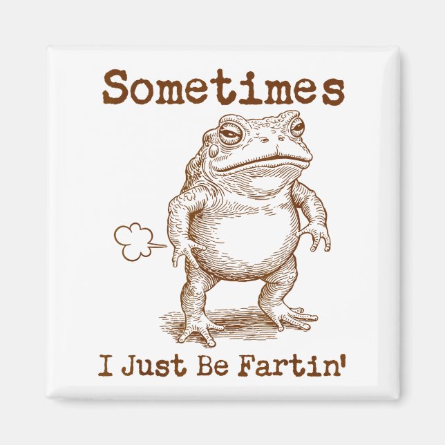 Imã Sometimes I Just Be Fartin’ Frog Funny Rude Silly  (Frente)