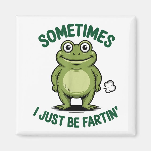 Imã Sometimes I Just Be Farting Frog Christmas Funny F (Frente)