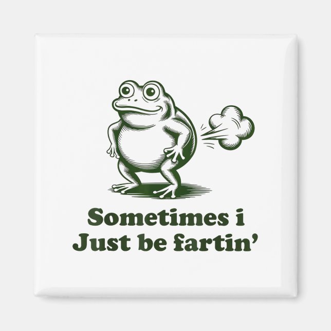 Imã Sometimes I Just Be Farting Frog Humor Funny Fart  (Frente)