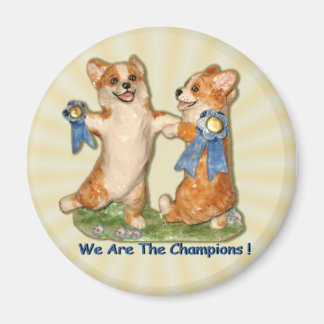Imã "Somos Os Campeões!" Corgi Magnet