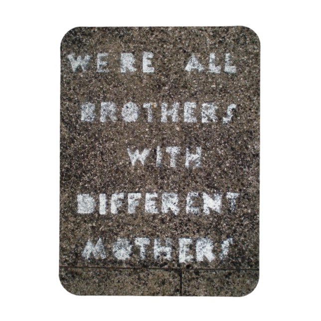 Ímã Somos todos irmãos de mães diferentes. (Vertical)