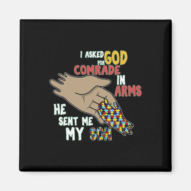 Imã Son Kid Quebra-cabeça Autista Peça Legal Autismo A (Frente)