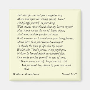 Imã Soneto # 16 por William Shakespeare