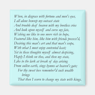 Imã Soneto # 29 por William Shakespeare