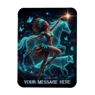 Ímã Sonhadora de apanhadora de sonhos mulher nativa am