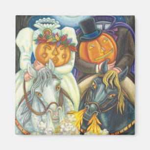 Imã SONHAGEM DE SONO BURRO HALLOWEEN MAGNET Square