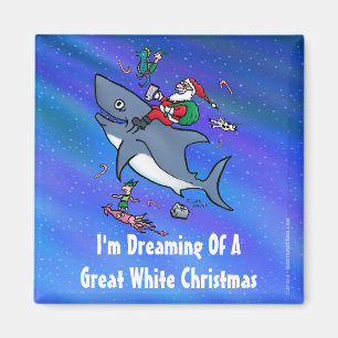 Imã Sonhar Com Um Natal De Tubarão Branco Excelente