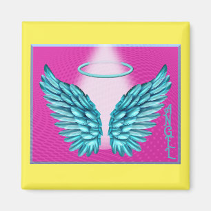 Imã "Sonho como Angelic Wings e Halo"