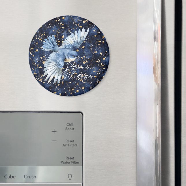 Imã Sonho de Folhas Douradas do Pássaro Azul (In Situ (Fridge))
