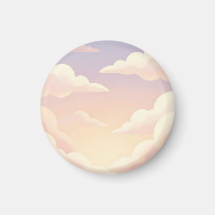 Imã Sonho de Nuvens Pastéis Suaves Céu Rosa Lavanda