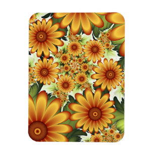 Ímã Sonho Floral, Arte Fractal Moderna Abstrato
