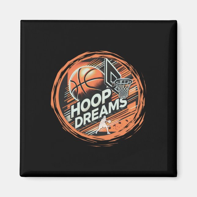 Imã Sonhos Ativos de Hoop de Basquete (Frente)