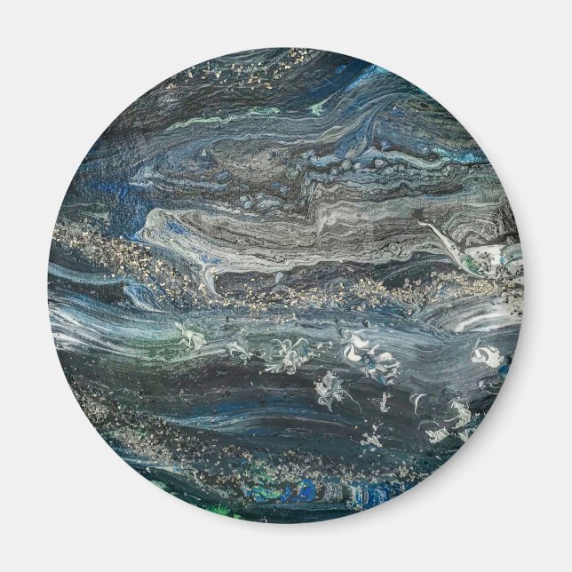 Imã Sonhos da pintura do abstrato Oceano 20 (Frente)