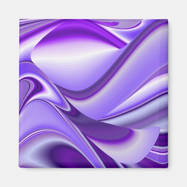 Imã Sonhos de Arco-Íris de Flor Roxo (Frente)