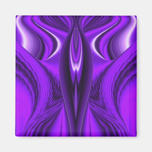 Imã Sonhos de Arco-Íris de Flor Roxo (Frente)