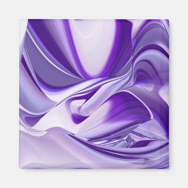 Imã Sonhos de Arco-Íris de Flor Roxo (Frente)