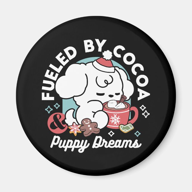 Imã Sonhos De Bolachas Cozy - Chocolate Quente e Natal (Frente)