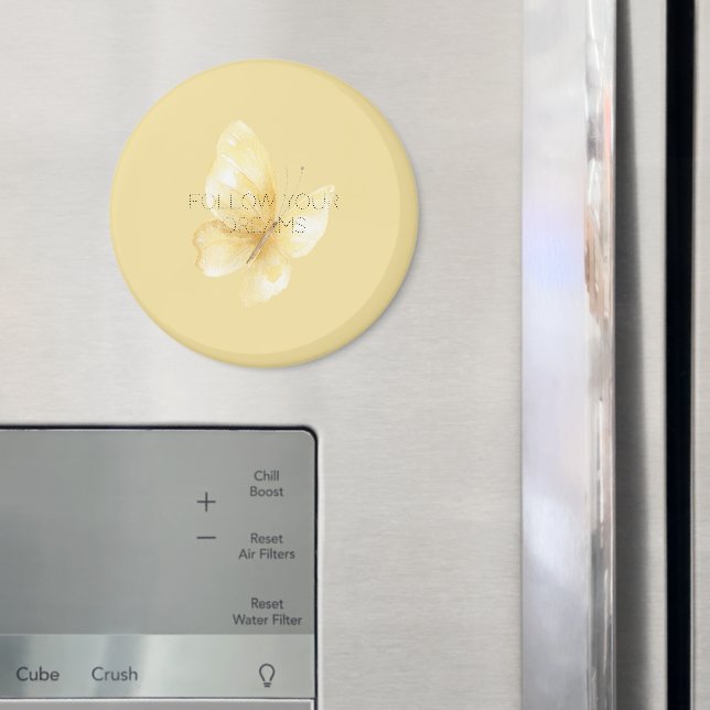 Imã Sonhos de Borboleta Amarela (In Situ (Fridge))