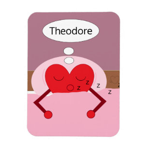 Ímã Sonhos do Coração Rosa e Roxo