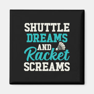 Imã Sonhos E Gritares De Racket Engraçados Badminton